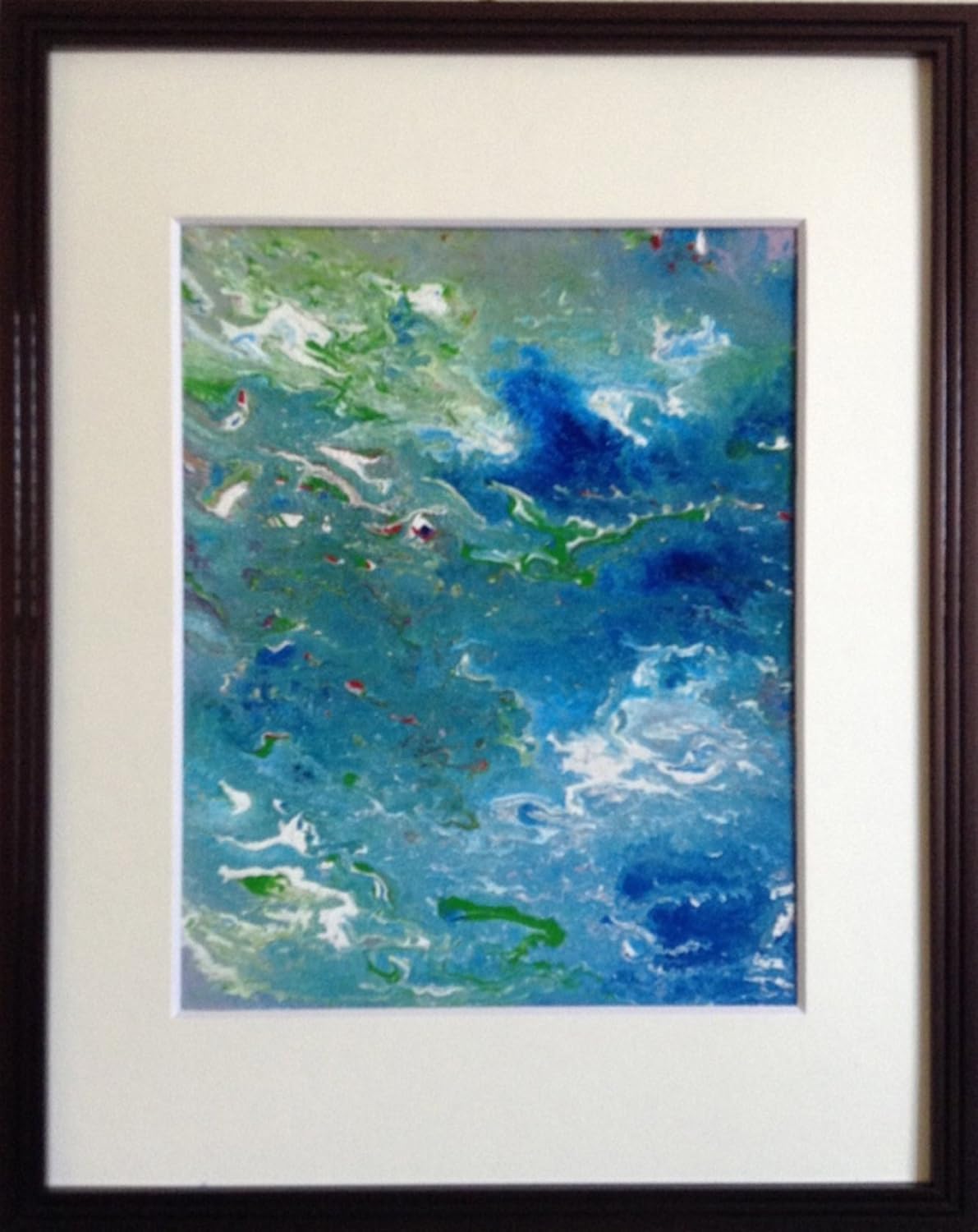 Inquietude II - Original Acrylic & Pumice Gel on Panel Canvas 10" X 8" (Frame 14" X 11" X 5/8")