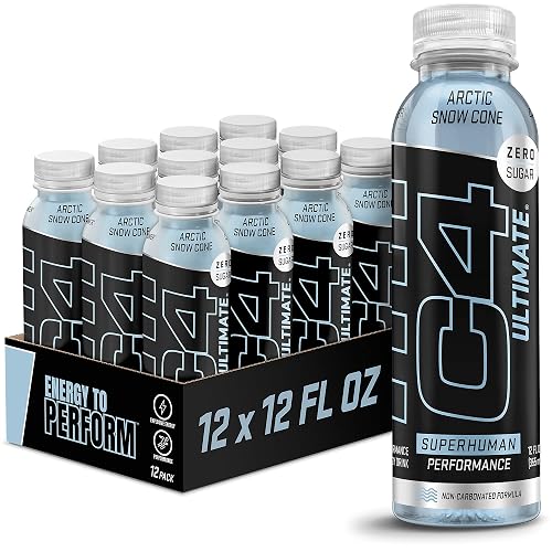 C4 Ultimate Non-Carbonated Zero Sugar Energy Drink, Pre Workout Drink + Beta Alanine, 12 Fl Oz (Pack of 12)