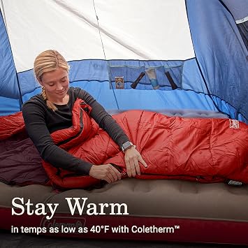 Coleman Sleeping BagTidelands 40 Mummy Sleeping Bag for Adults