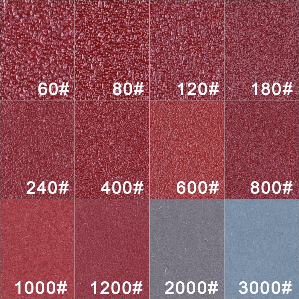 SIQUK 120 Pcs 2 inch Sanding Discs 60/80/ 120/180/ 240/400/ 600/800/ 1000/1200/ 2000/3000 Grit with 1 Pc 1/4 Inch Shank Backing Pad and 1 Pc Foam Buffering Pad: Industrial & Scientific