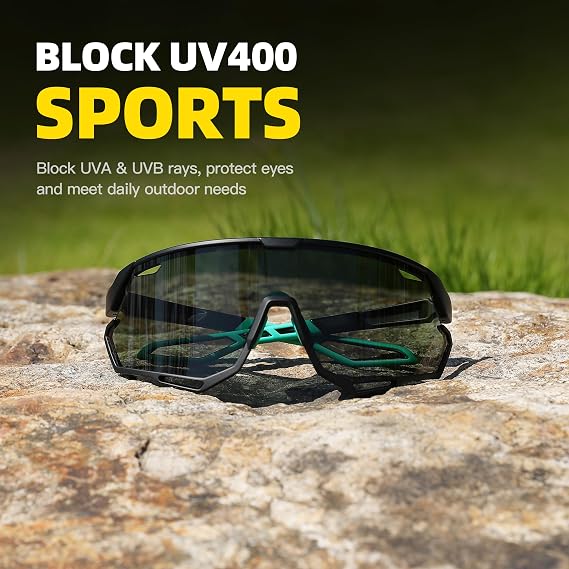 Cycling Running Sunglasses for Men Women, Baseball Sunglasses MTB Frame for Outdoor Sports Softball Running Biking