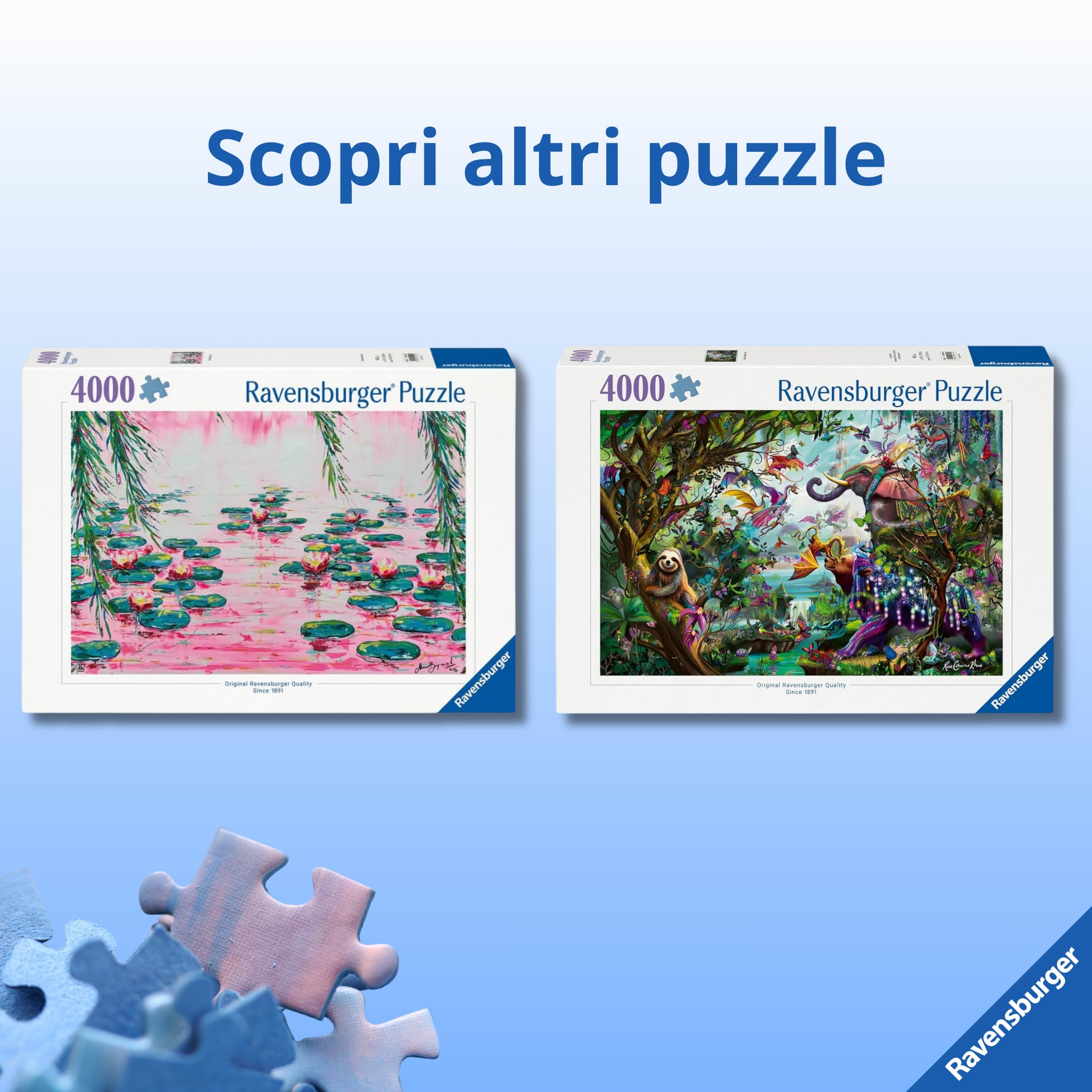 Ravensburger - Puzzle 4000 Il mondo segreto delle fate​ | Puzzle Per Adulti | Per Tutta La Famiglia | Con Una Misura Di 137,8x91,5 Cm | Regalo Adulti