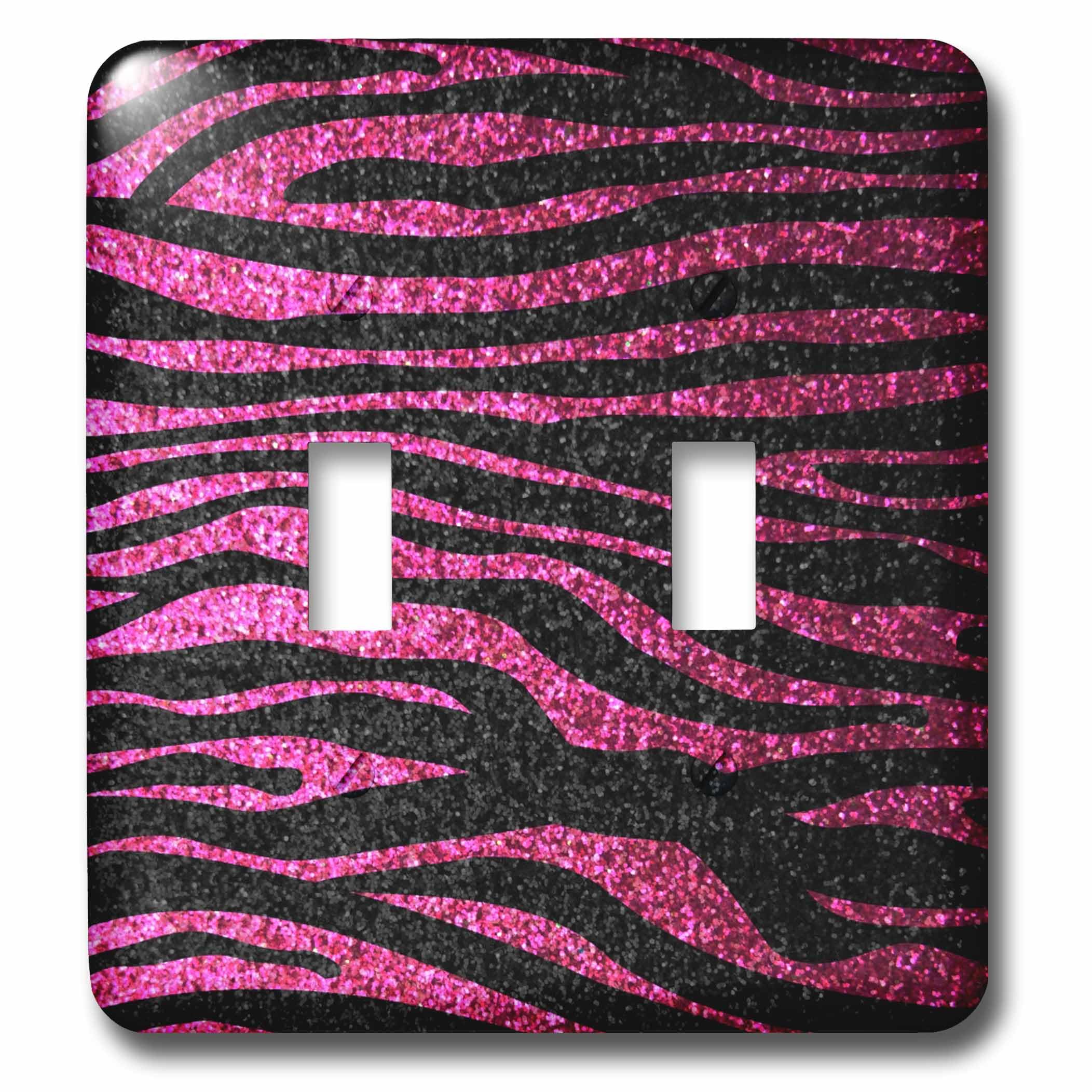 Interruptor cebra rosa 3dRose LSP 113174: elimine paredes aburridas con diseño Diva de limpieza fácil