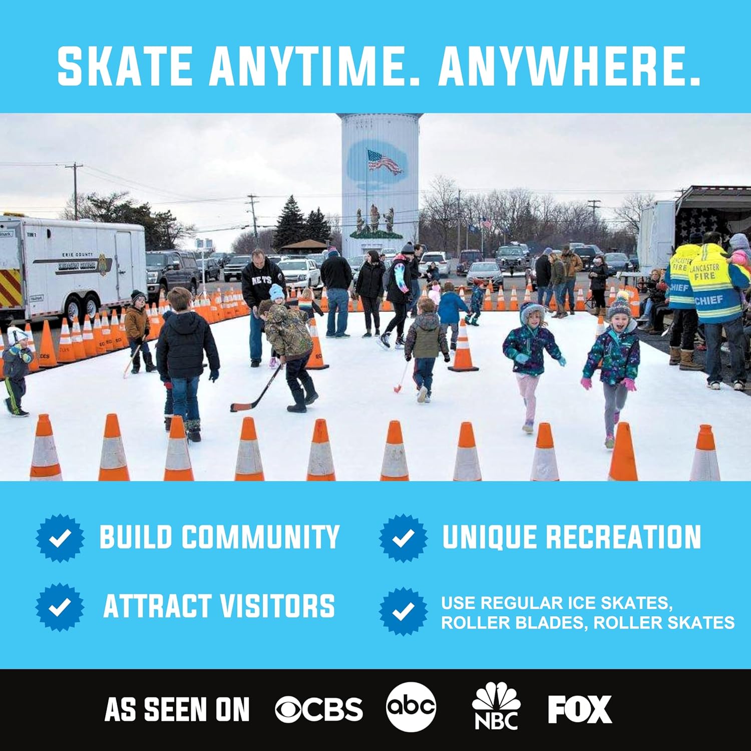 Skate Anytime - Synthetic Ice Rink for Skating - Perfect for Country Clubs, Municipalities, Communities - Skating Anywhere in Any Climate…