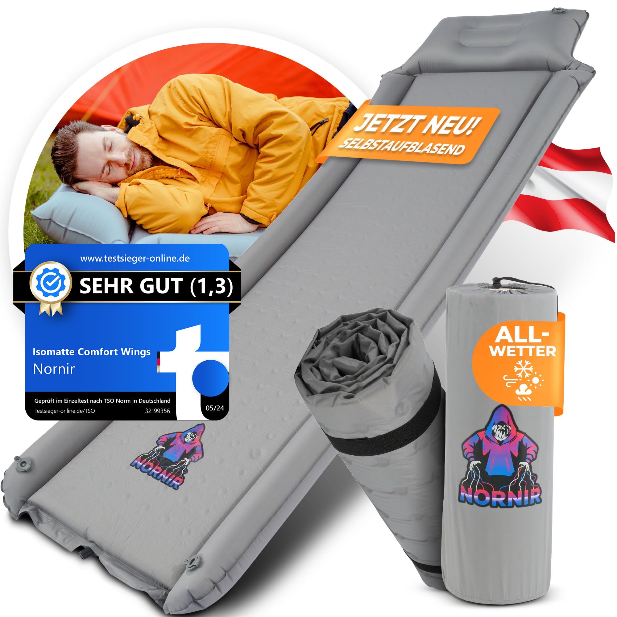 Nornir Isomatte Selbstaufblasend [Comfort Wings] aufblasbare  