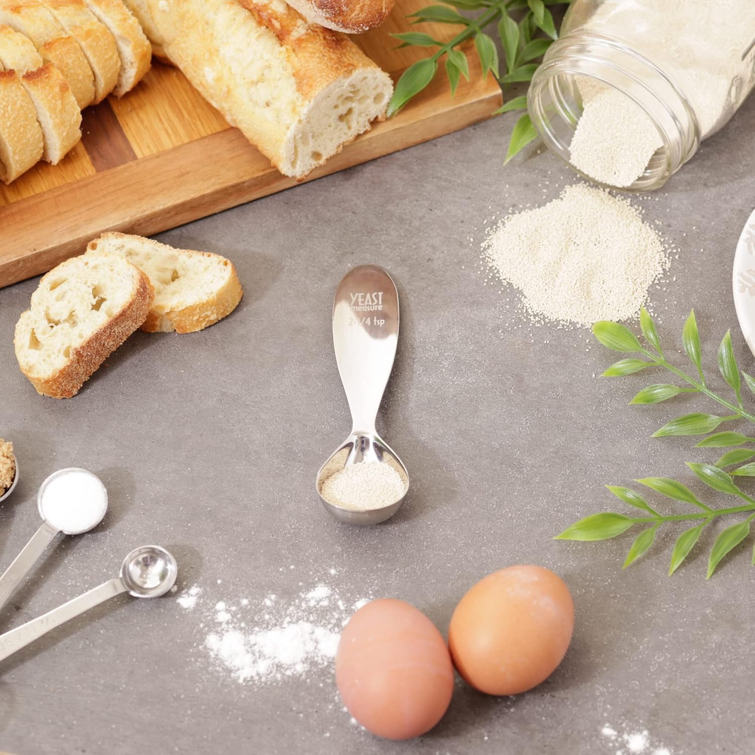 RSVP International Endurance Kitchen Collection Measuring Tools, Dishwasher Safe, Yeast, 2.25-Teaspoons, Stainless Steel