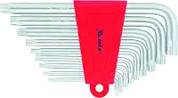 MTX Jogo de Chaves Hexagonais Torx Curtas com Acabamento Acetinado, Kit de Chaves Torx Resistentes