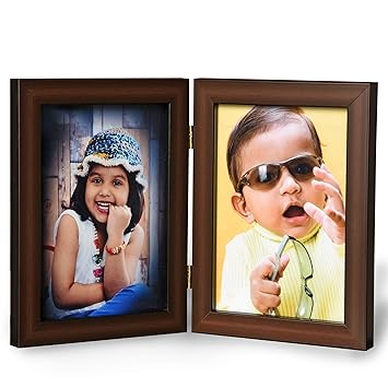 AJANTA ROYAL Synthetic Wood Couple Photo Frame Insert (A-25B, Brown)