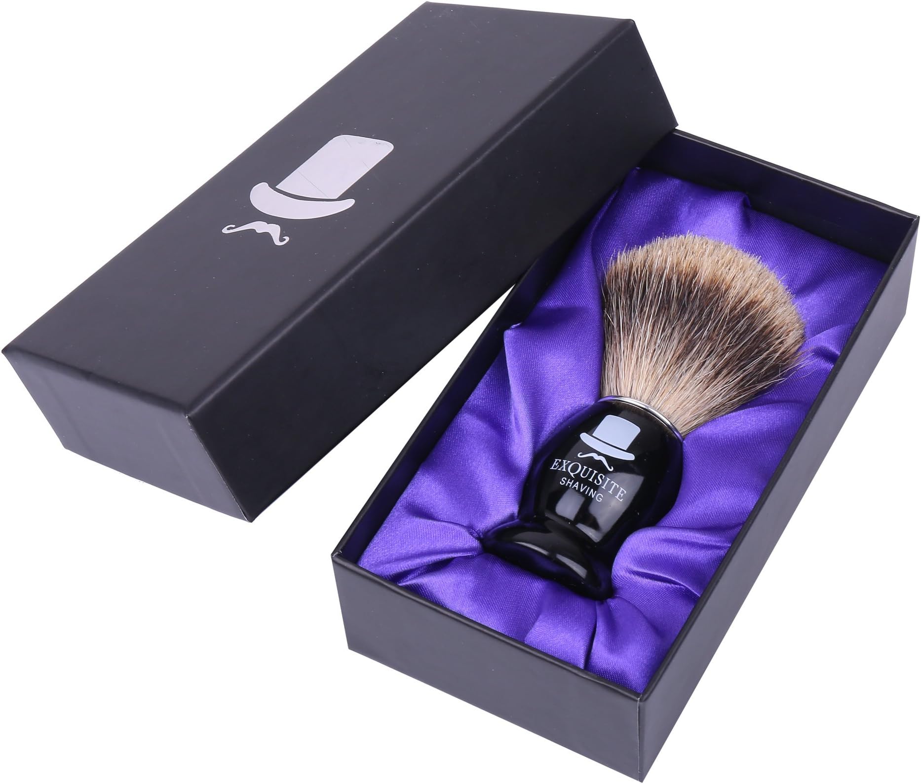 Shaving Brush Exquisite Badger Hair Shaving Brushes – Forms An Unrivalled Rich Creamy Lather With Your Shaving Soap Or Cream - Delivers Outstanding Heat Retention – Perfectly Balanced Wooden Handle Allows for Fluid Movement – Perfect In A Travel Set – Must Have For Your Closest Shave – The Ideal Men's Grooming Product For Any Wet Shaver – Reduced For A Limited Time Only