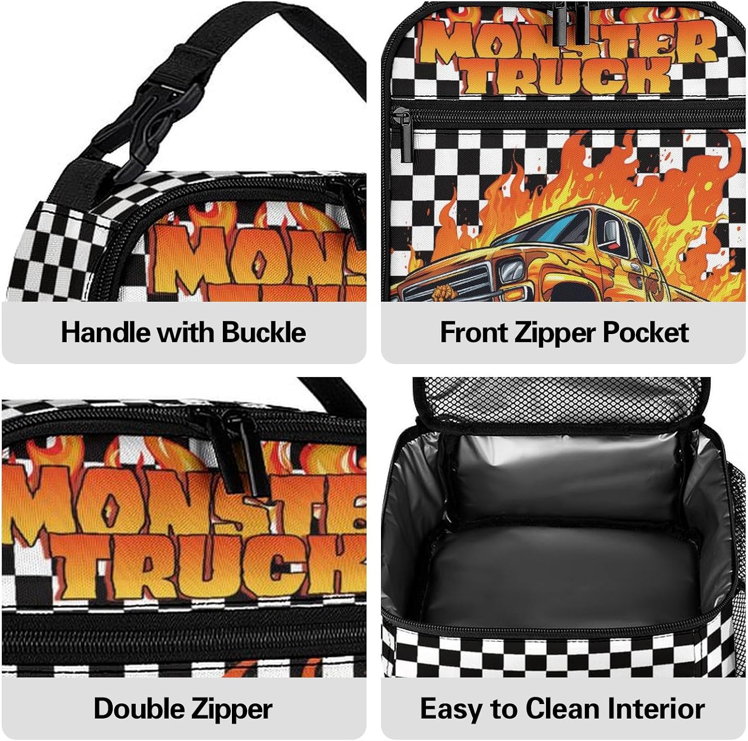 Lunch Box for Women Men, Reusable Insulated Lunch Bags for Work Picnic Travel (Truck Gifts)