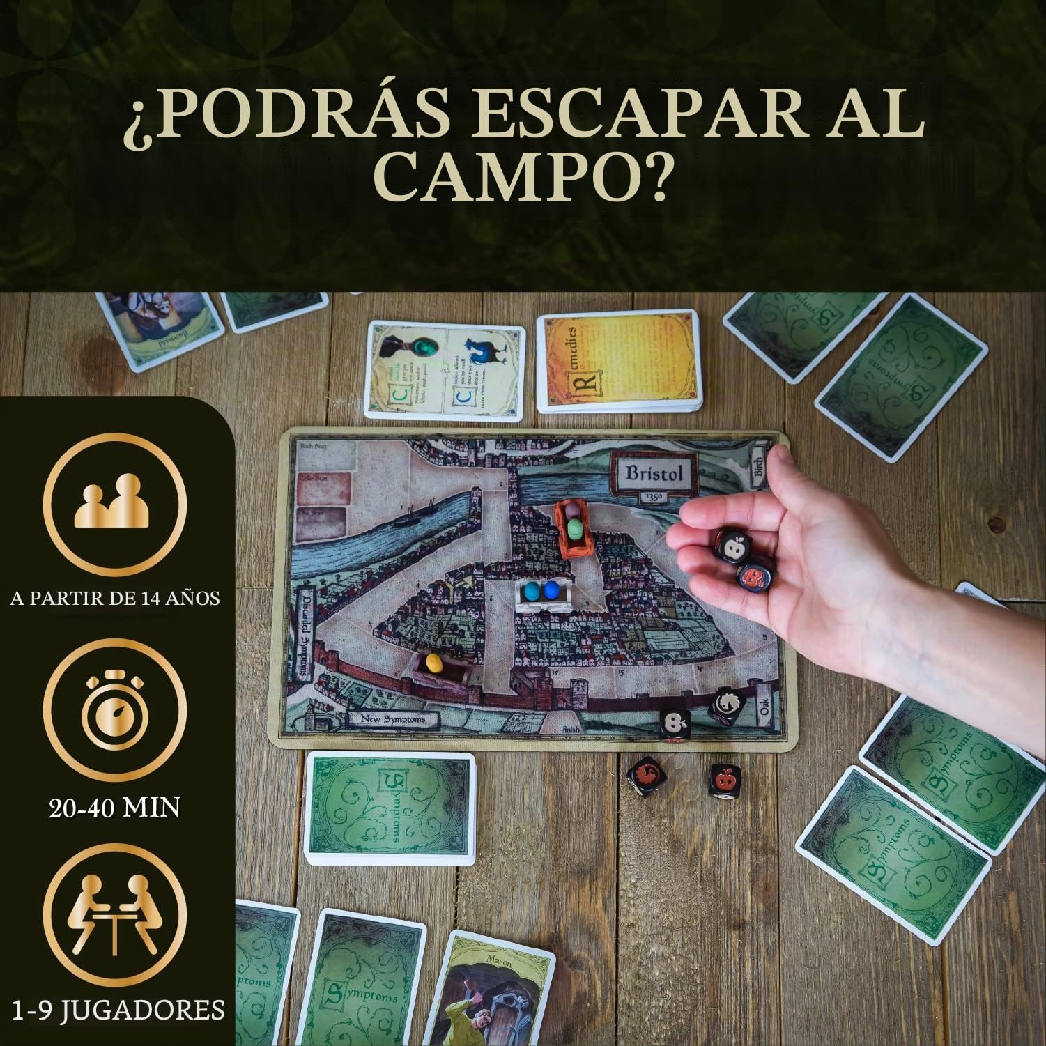 Bristol 1350 - Juego de mesa de estrategia, engaño y suerte para 1-9 jugadores