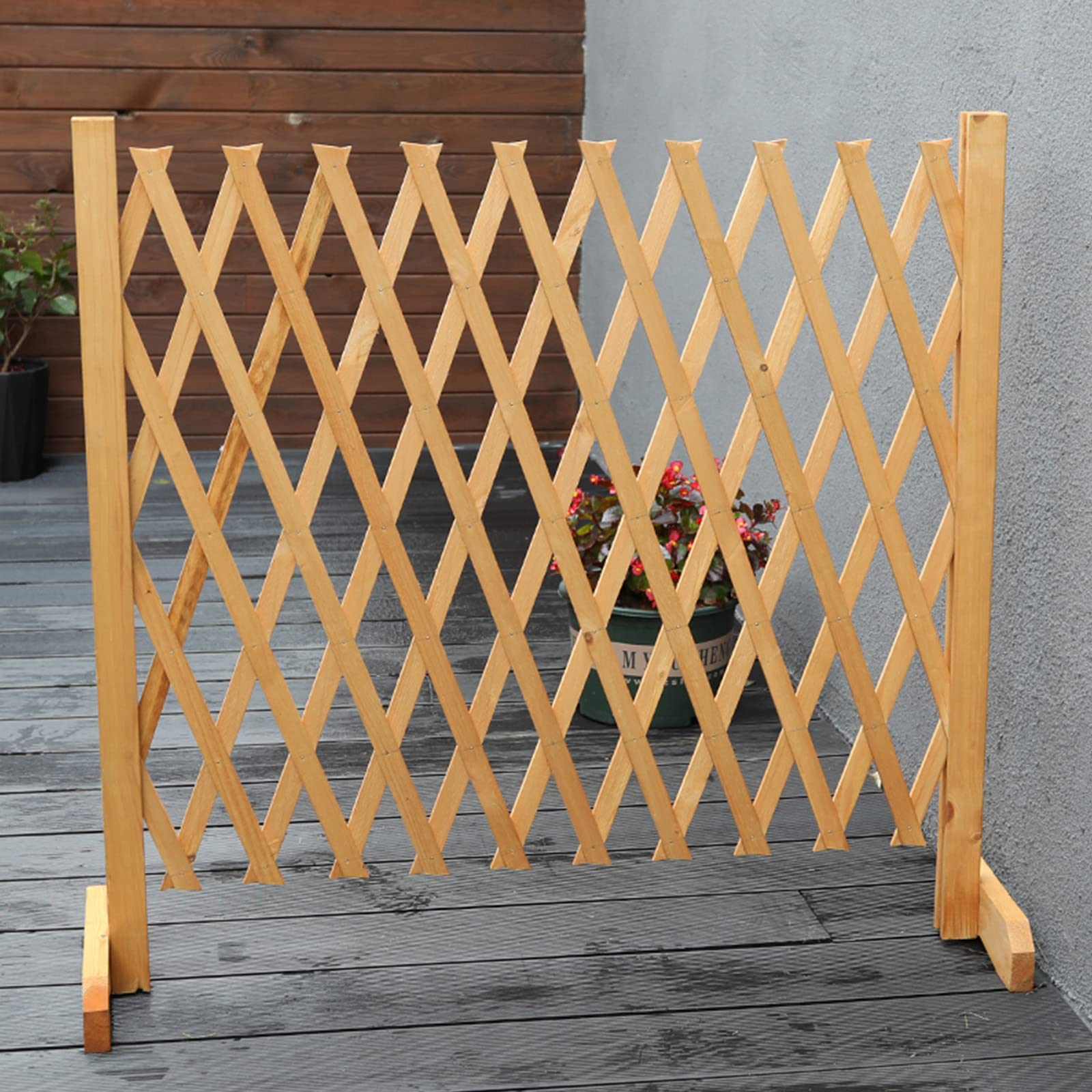 Grandi barriere espandibili in legno, staccionate rimovibili di alta qualità per giardini, patii e recinzioni per animali, splendida barriera decorativa in legno