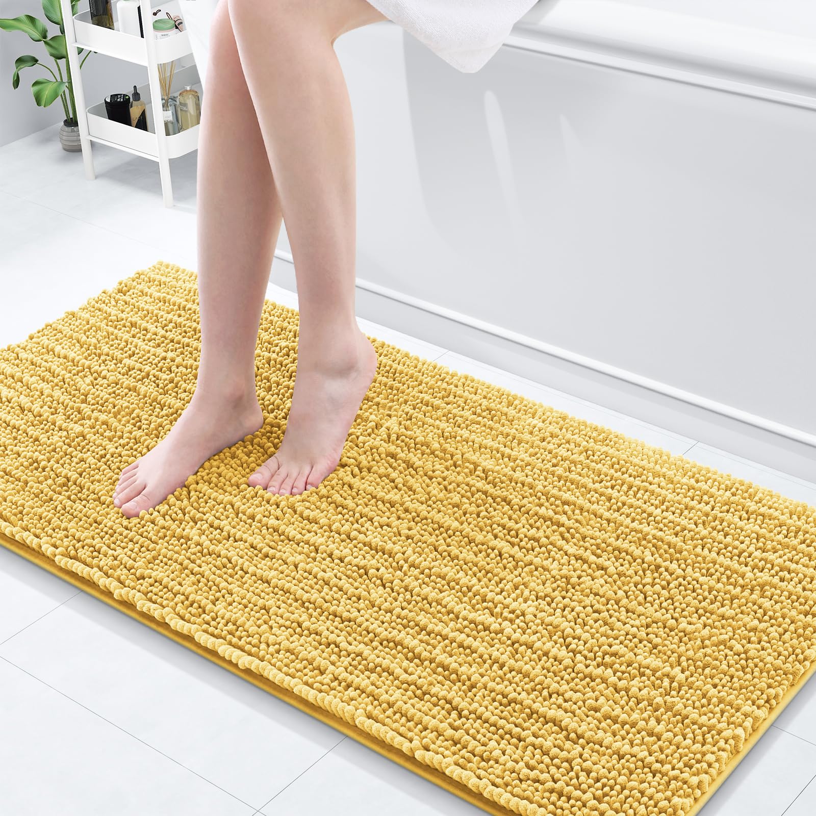 Arotive Luxury Chenille Bathroom Rug Mat, Extra Soft Thick Absorbent Shaggy Bath Rugs, Non-Slip Machine Wash Dry, Plush Bath Mats for Bathroom, Shower