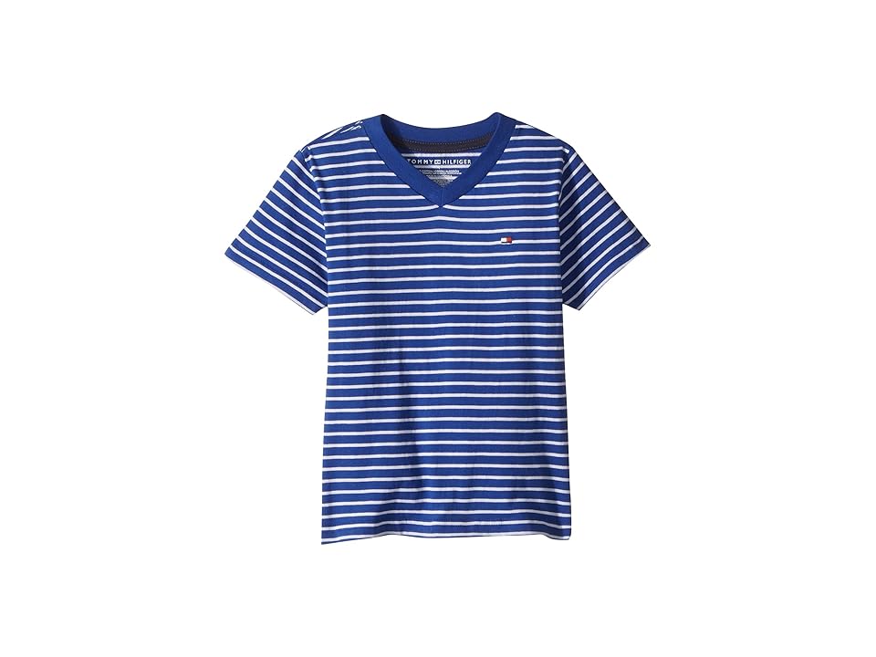 

Tommy Hilfiger Kids Short Sleeve Tee (Big Kids) (Surf the Web) Boy's T Shirt, Blue