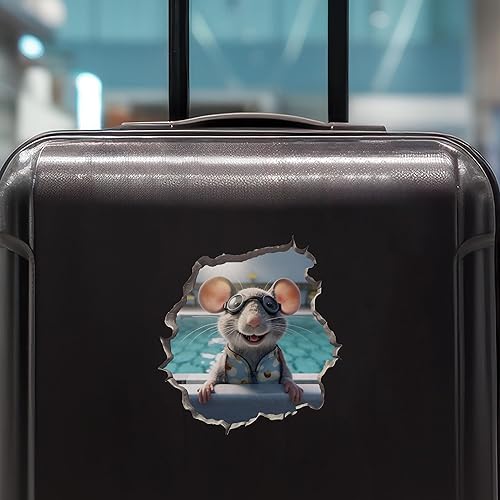 Miniatura 7 de Adhesivo de pared 3D con agujero de ratón con agujero de ratón