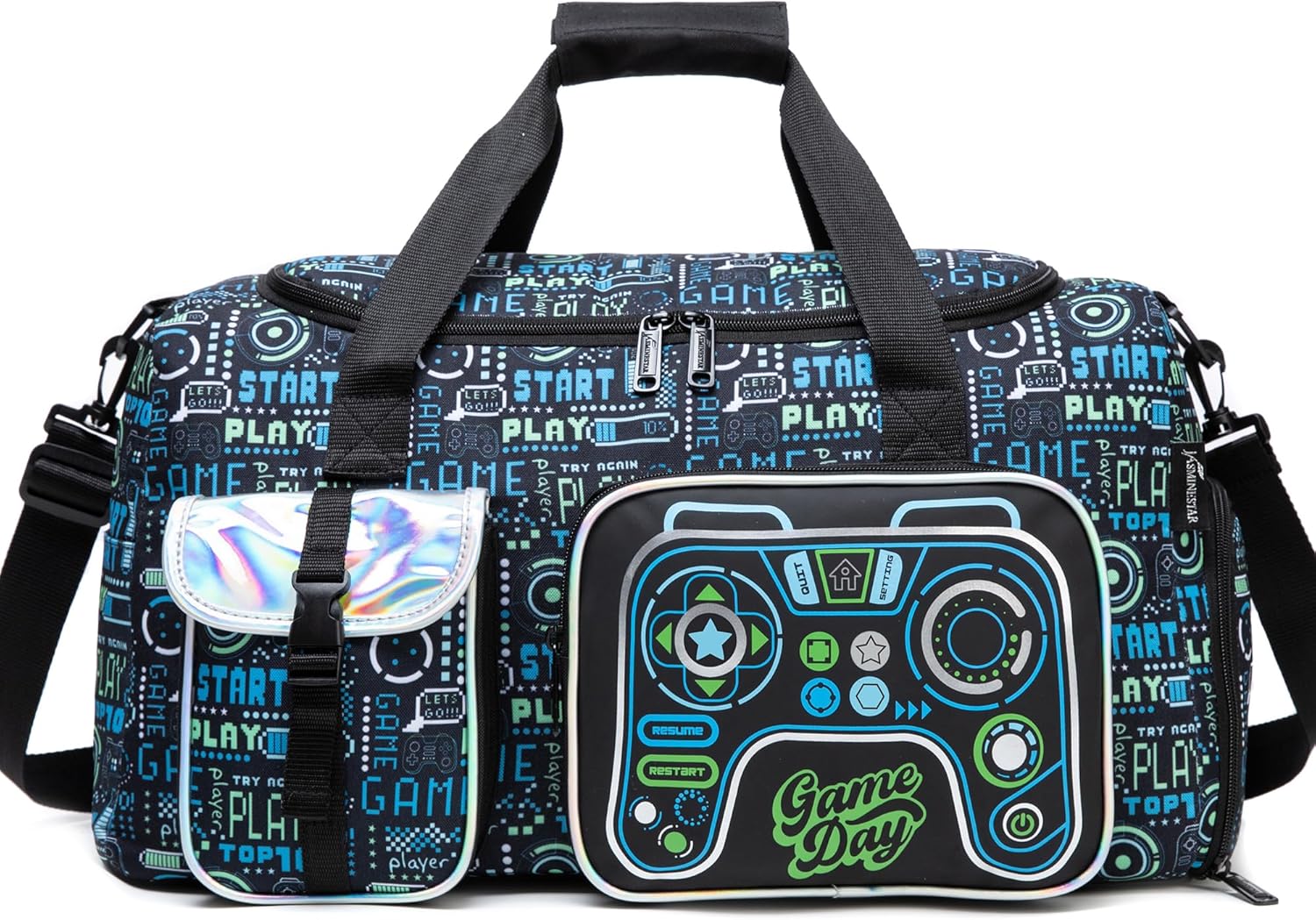 Sports Bag for Boys Kids Duffle Bag Boys Travel Bag for Kids Overnight Bag for Kid Weekender Bag Sleepover Bags for Boy Gym Bag with Shoe Compartment
