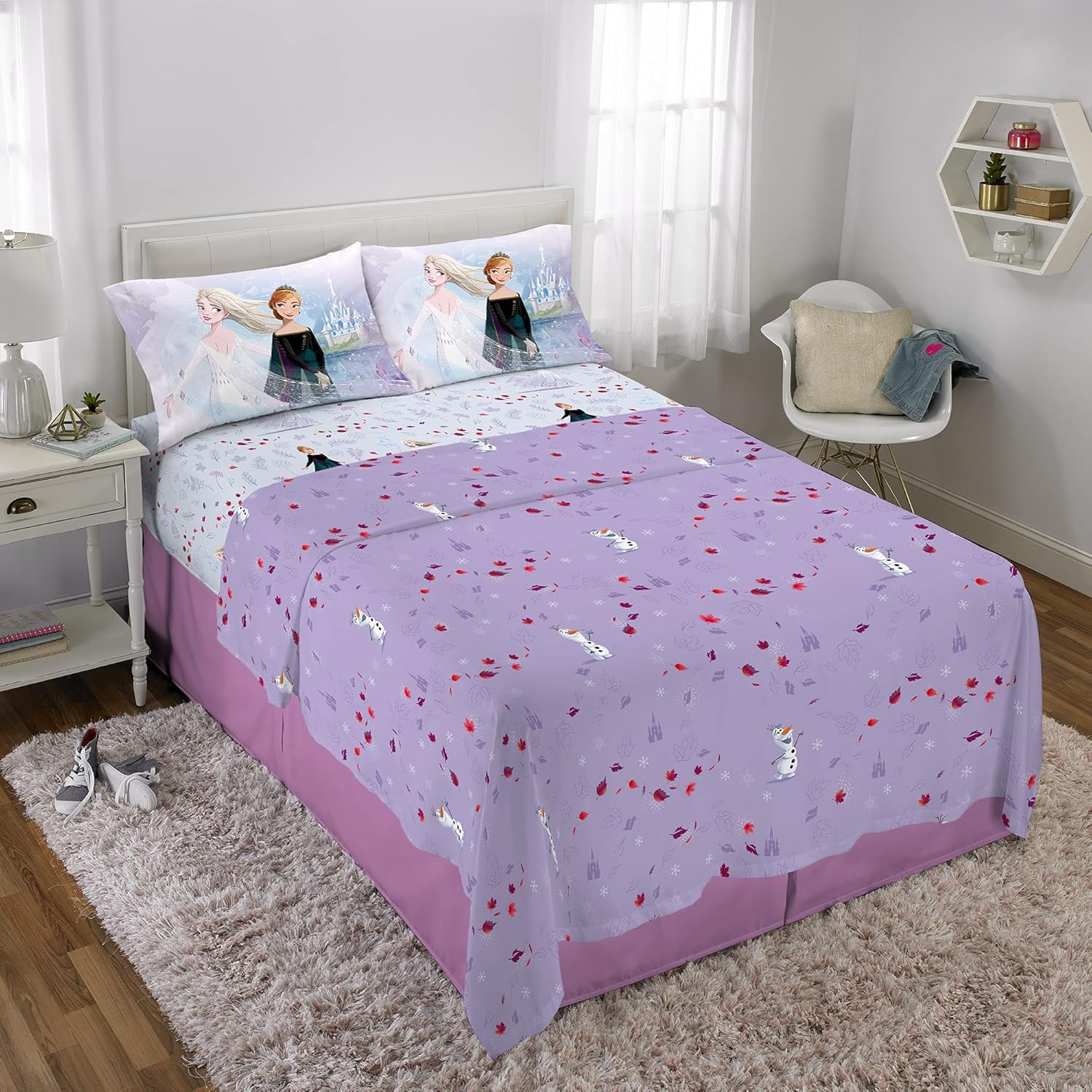 Disney Frozen 2 Kids Bedding Super Soft Microfiber Sheet Set, Full, (Official) Disney Product By Franco