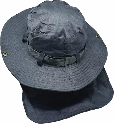 Miniatura 2 de Glory Max Sombrero de cubo Boonie con cubierta de solapa para el cuello Sun Safari ala ancha Pesca Jardín Senderismo Cap