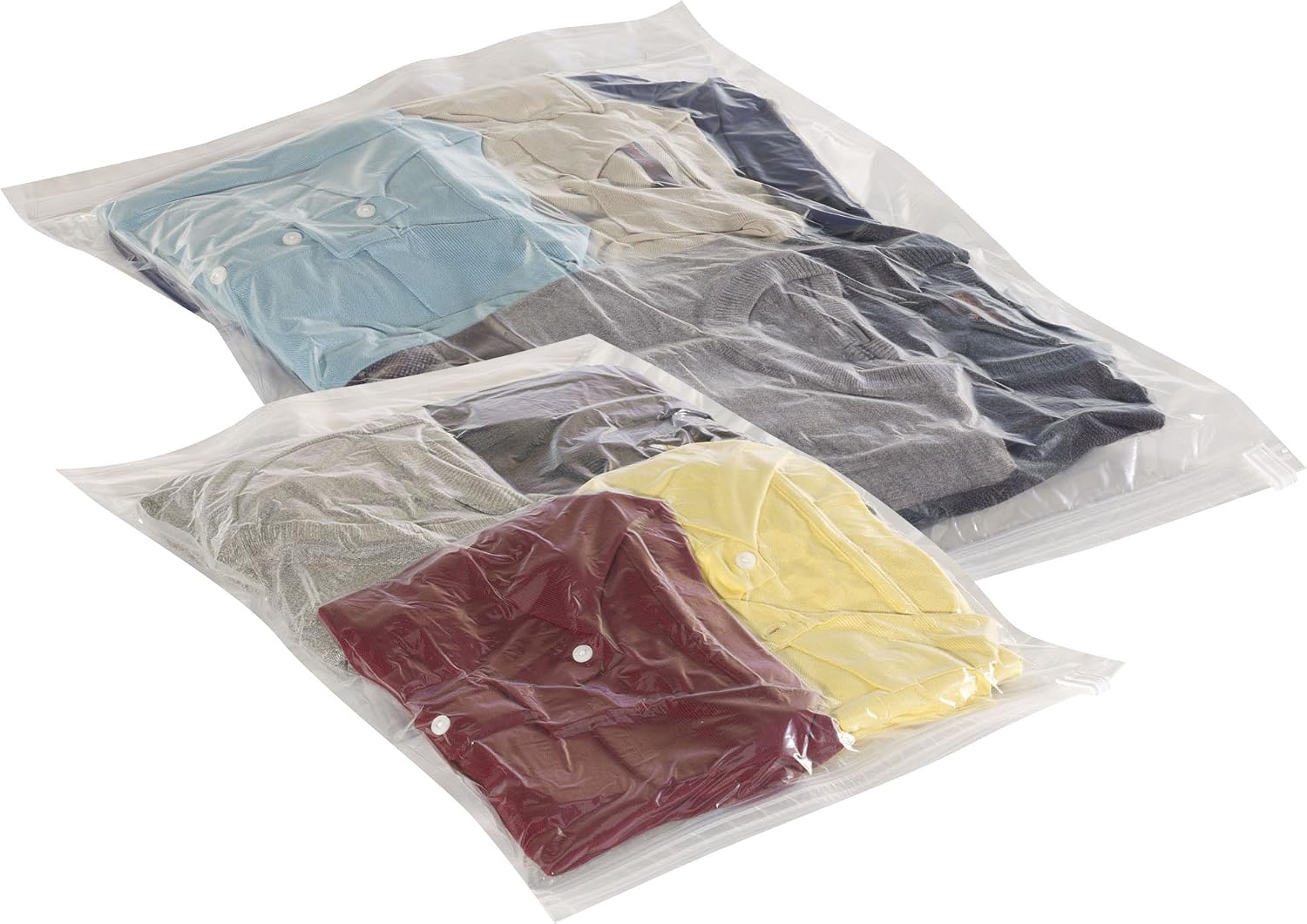 Household Essentials 4530 MightyStor 4-Piece Travel Packing Bags | 2 Medium and 2 Large