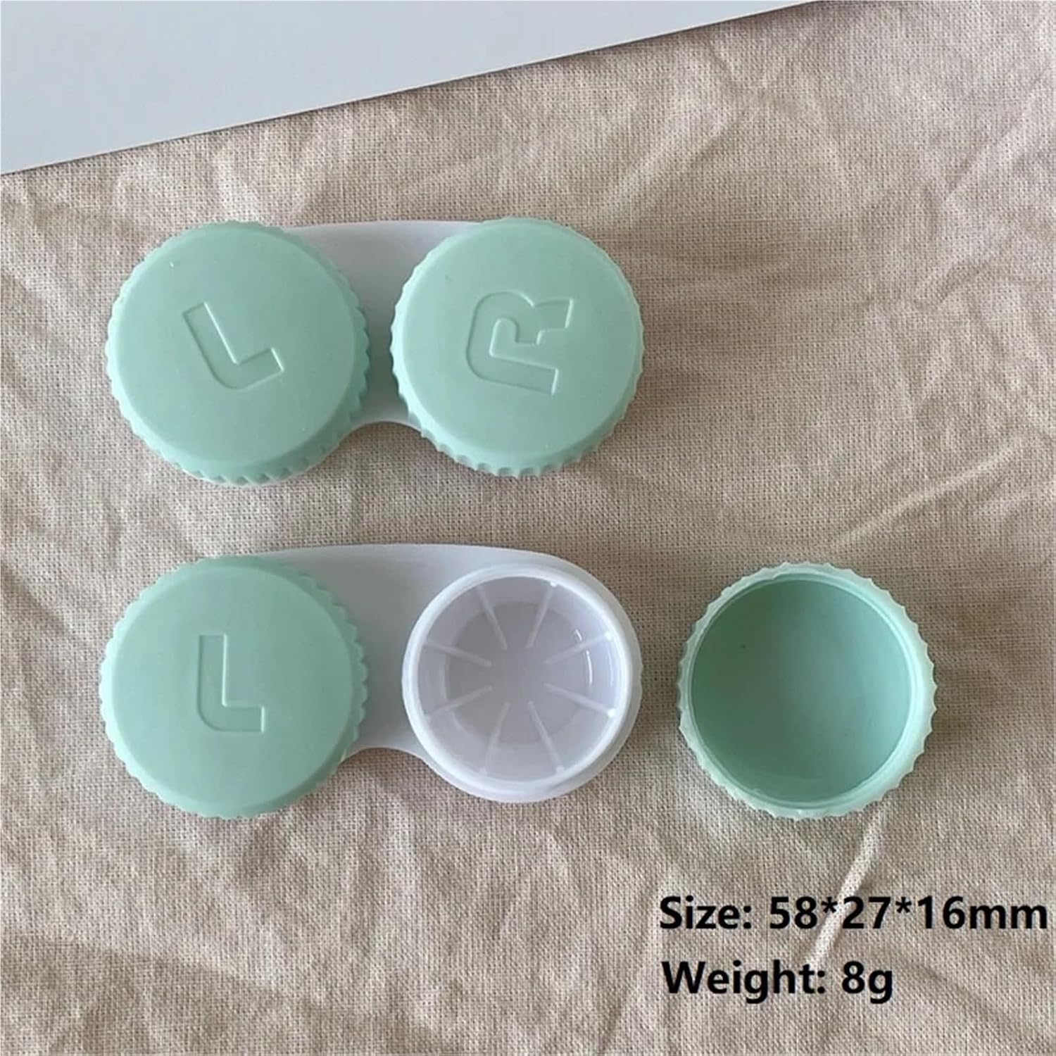Contact Lens Cases 50PCS Multicolour Lenses Box Holder Travel Bottles Set Kawaii Contact Lenses Container Pupils Case Lens Kit Canister(Yellow)
