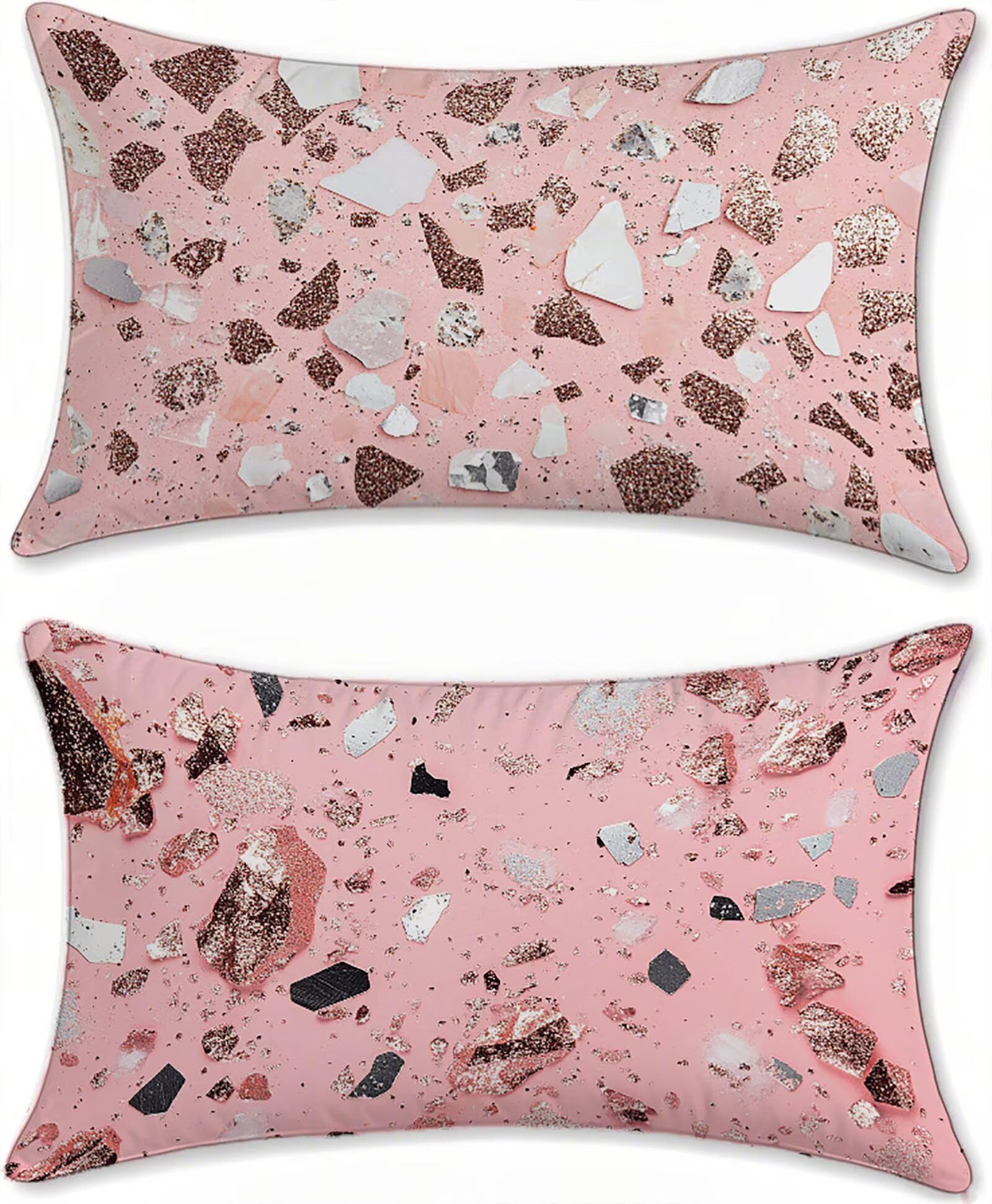 Housse coussin extérieur imperméable protégeant vos oreillers de jardin de la pluie en lot de 2