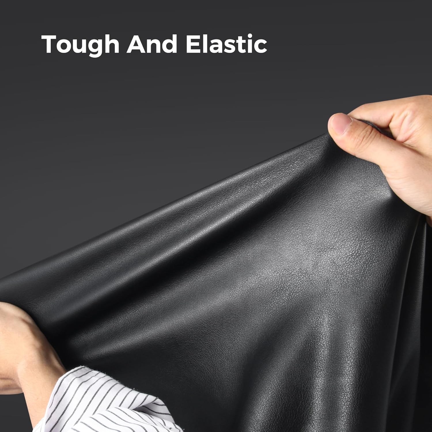 Marine Vinyl Upholstery - Faux Leather Sheets PU Material 1.2mm Thickness Soft and Apply to Outdoor Boat Automotive DIY Sell by Yard(Black 2Y)