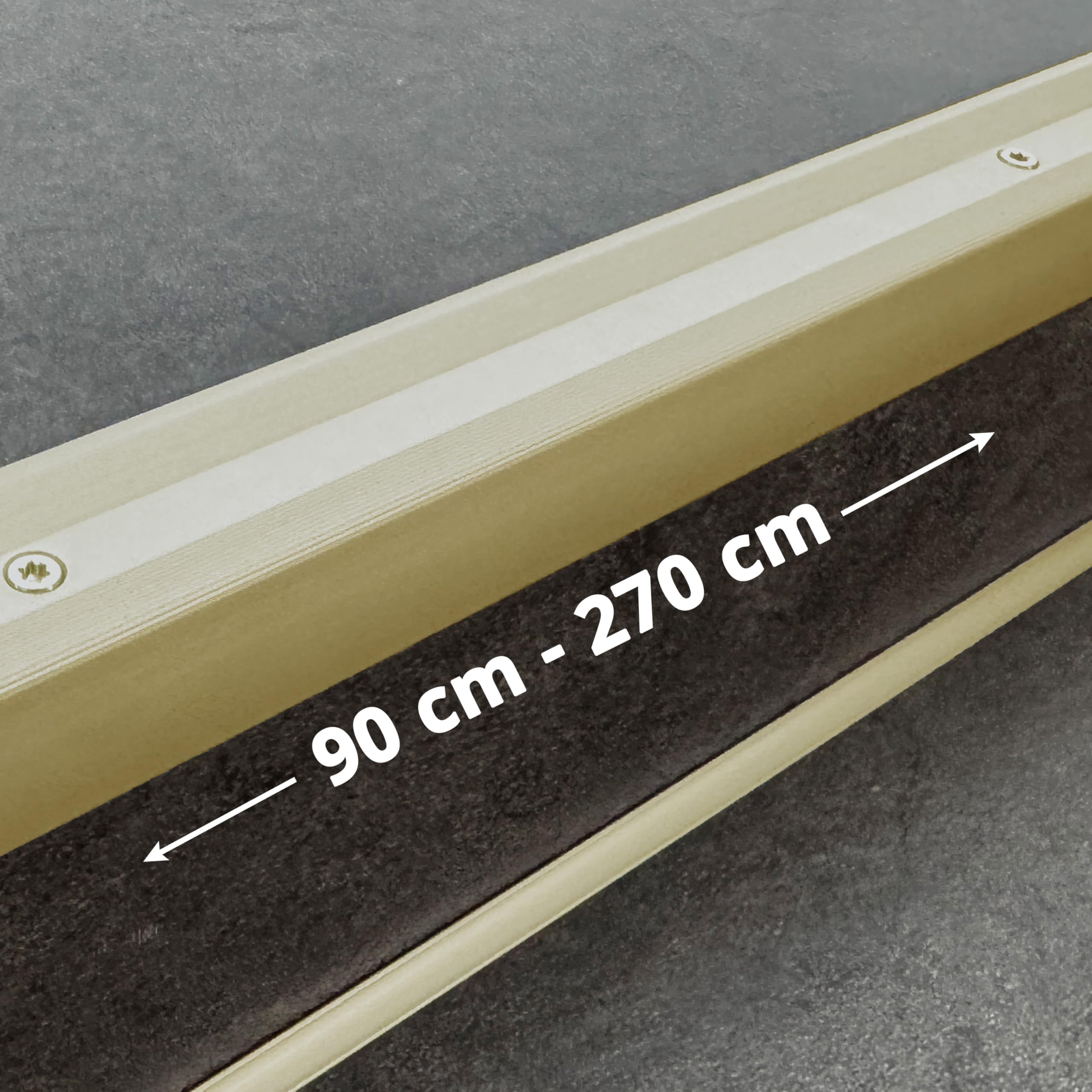 ufitec® Profi Smart system profili do podłóg winylowych – nadaje się do wykładzin o wysokości 5-9 mm, anodowane aluminium (profil krawędzi schodów, długość: 270 cm, złoty jasny)