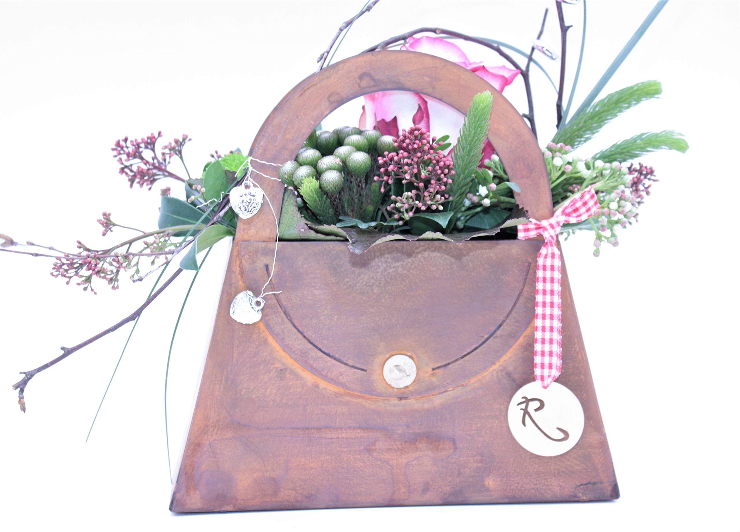 Rostikal Pflanztopf Tasche 35 x 35 Gartendeko Vintage Deko Wohnzimmer