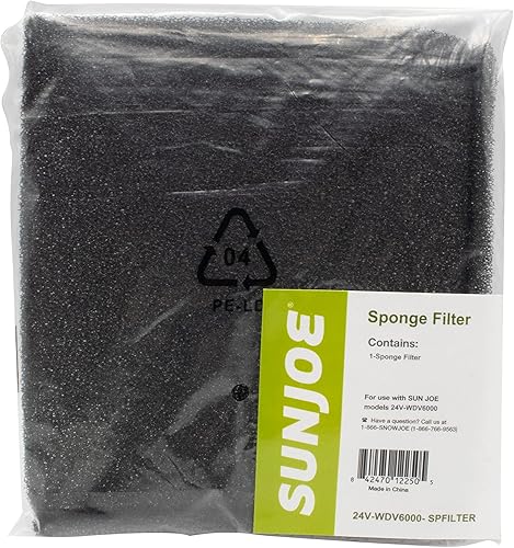 Miniatura 3 de Sun Joe 24V-WDV6000-SPFILTER Filtro de esponja de repuesto para aspiradora inalámbrica húmedaseca 24V-WDV6000