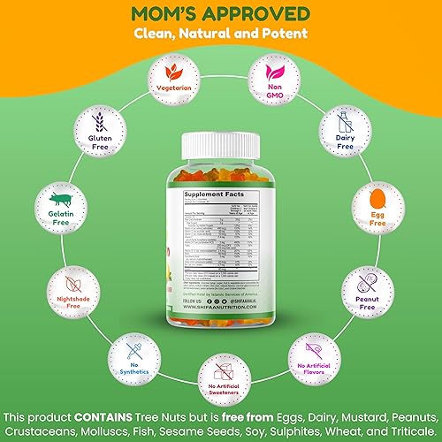 Miniatura 4 de SHIFAA NUTRITION Halal Kids - Gomitas multivitamínicas para niños, suministro de 45 a 90 días, con todas las vitaminas esenciales para niños.