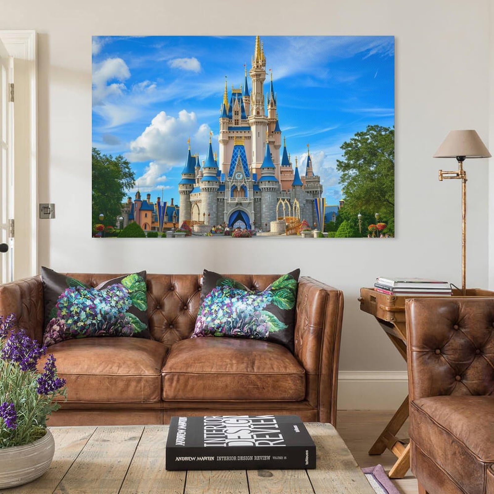 Amazon.co.jp: 絵画 東京ディズニーランドインテリア 絵画 雄大な建物