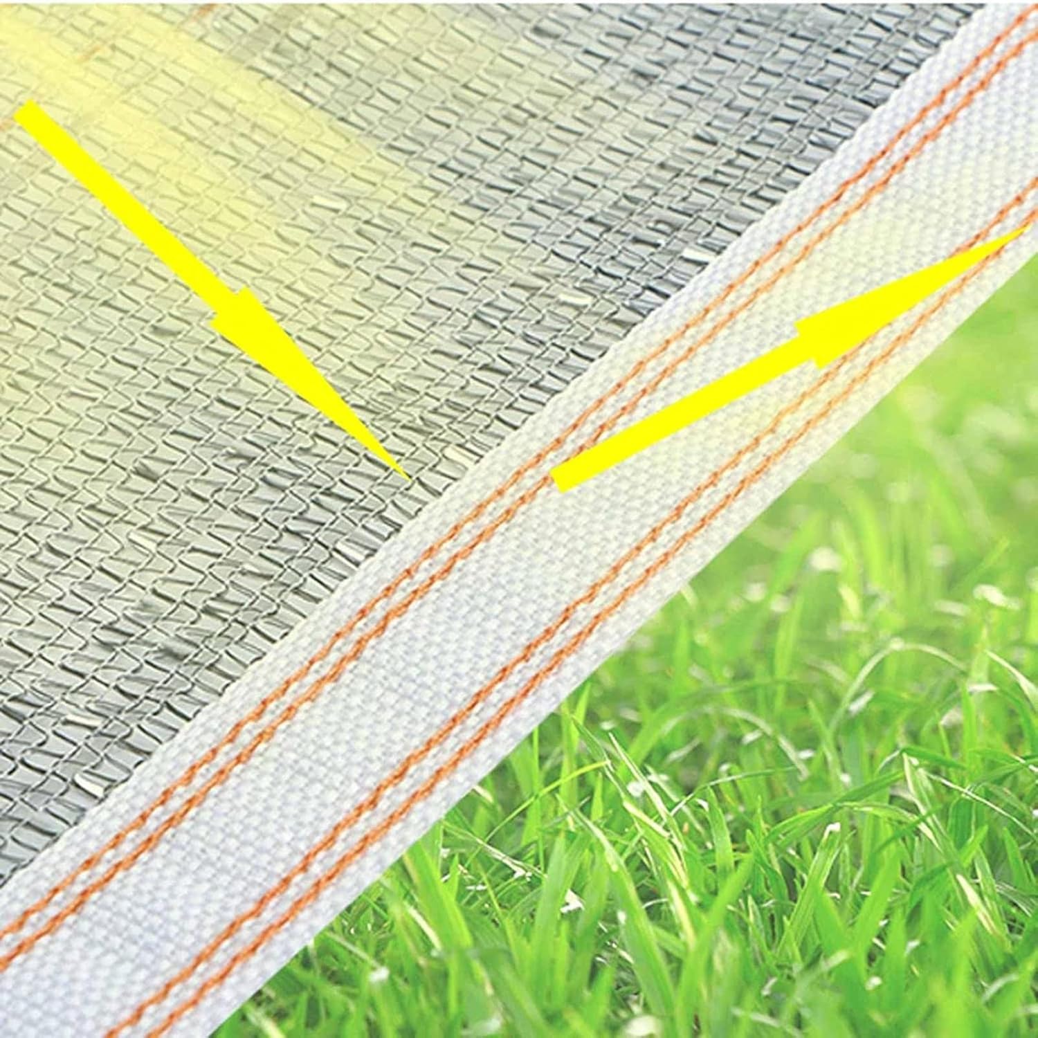 85% Aluminet Shade Cloth, Shade Cover with Grommets for Greenhouse Plant Cover Backyard Patio Chicken Coop Barn Kennel