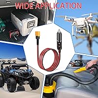 Vista 7 de XT60 macho a encendedor de cigarrillos de coche 14AWG 12V enchufe macho para encendedor de cigarrillos conector de cable para generador de energía