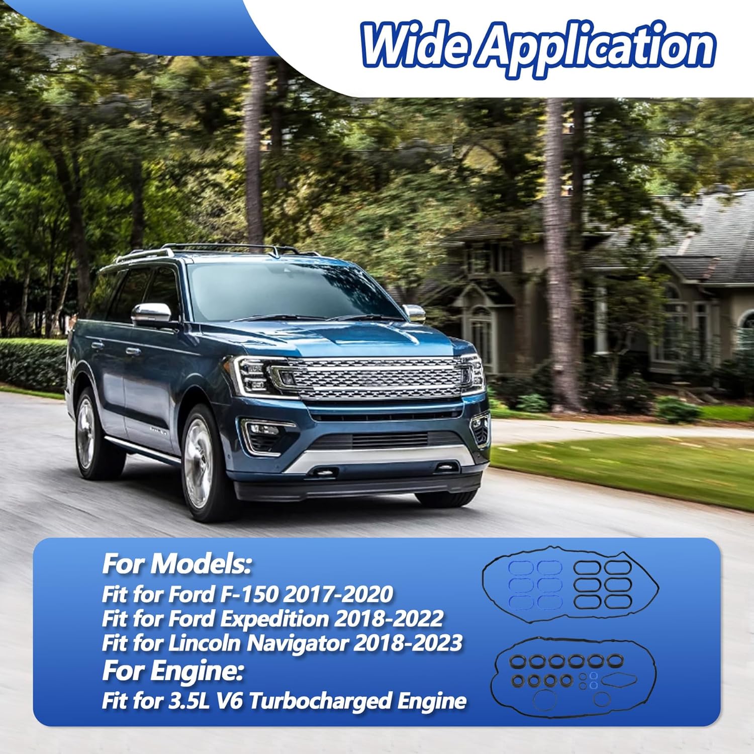 VS50993R Valve Cover Gasket Set Fit for Ford Expedition 2018-2022 F-150 2017-2020 for Lincoln Navigator 2018-2023 3.5L V6 Engine