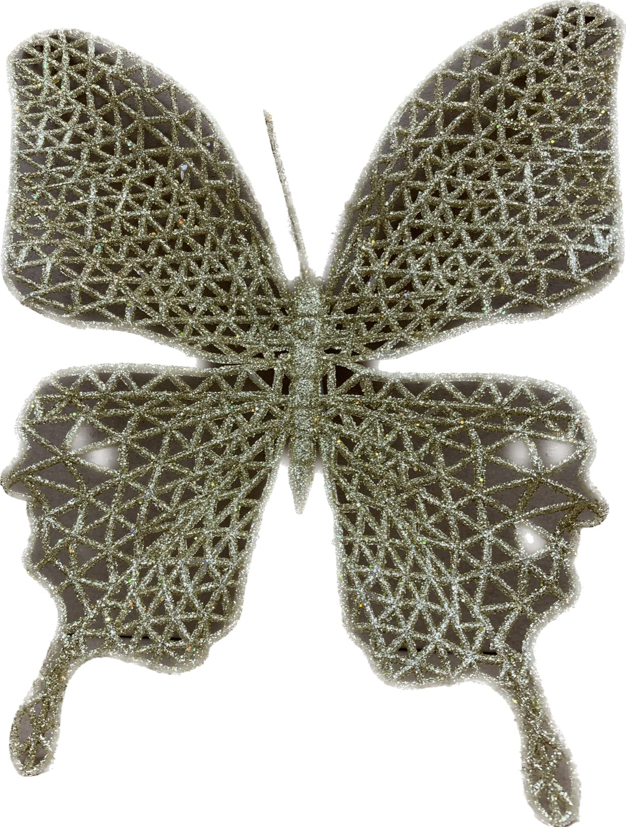 3 ITM in PACK x Clip On Glitter Large Butterflies (Gold)
