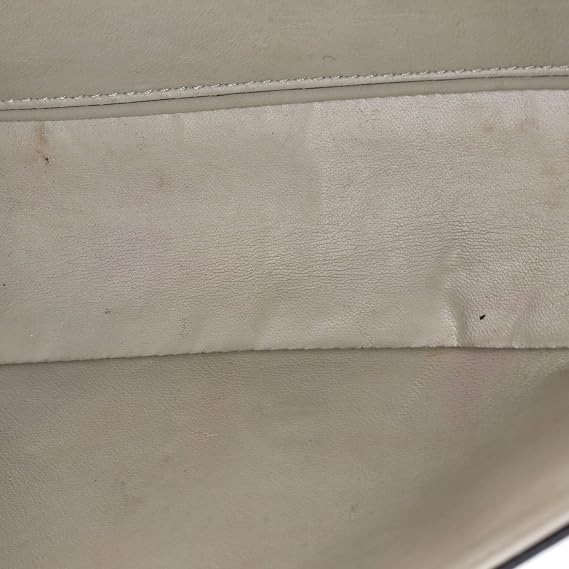Pre-Loved VLogo Loco Flap Shoulder Bag Leather Medium, Neutral