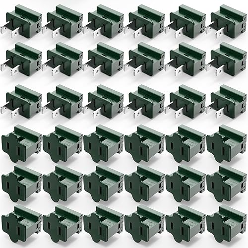 Juego de enchufes deslizantes negros de iluminación navideña, macho y hembra, enchufe de vampiro, enchufes Gilbert, tapones de cremallera, 40