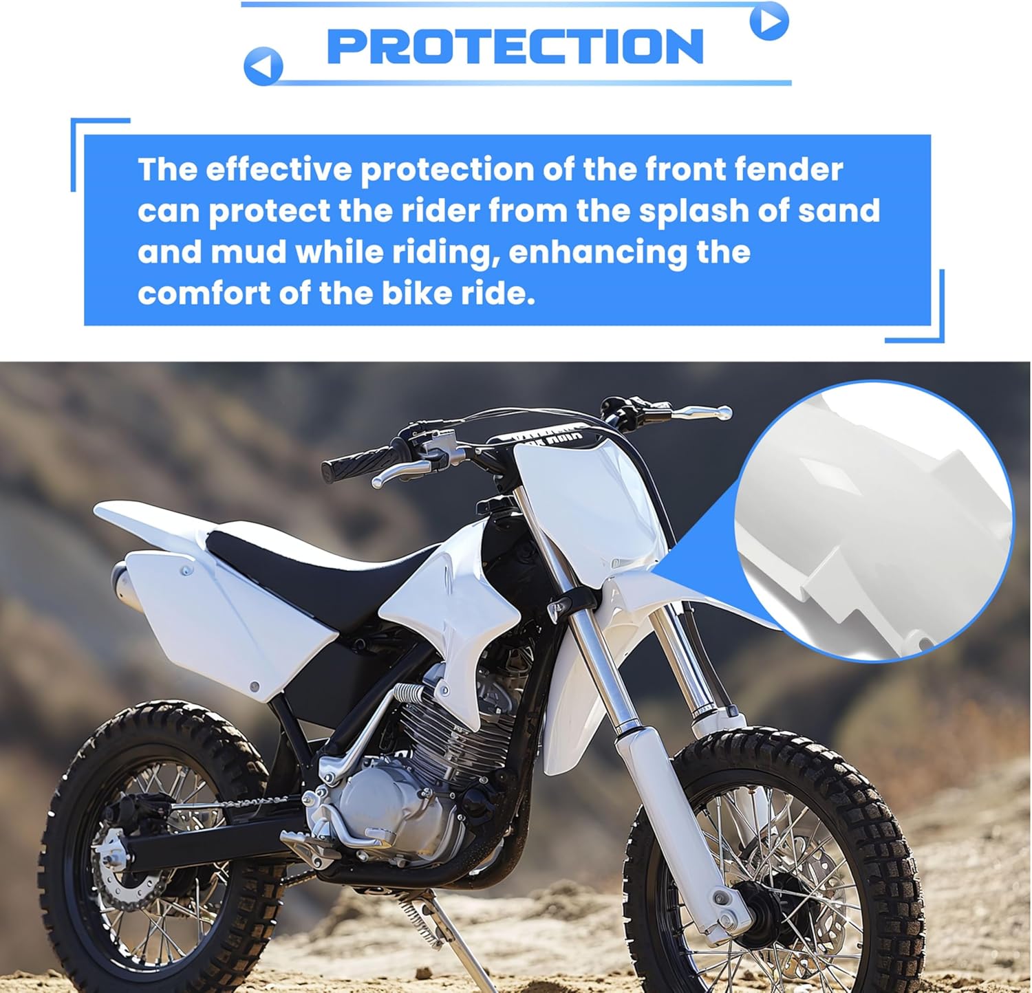 HECASA Plastic Fender Fairing Body Kit Compatible with 2002-2014 Yamaha YZ85 Dirt Pit Bike Motorcycle Parts Side Cover Body Work Replacement Set White