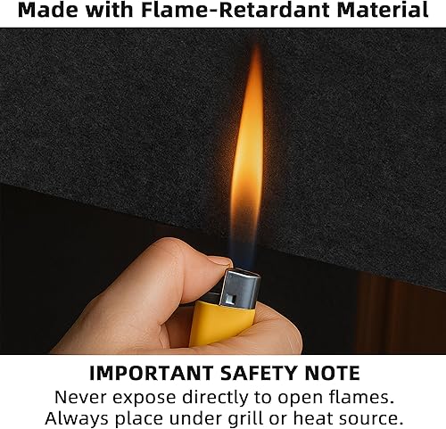 Miniatura 5 de AiBOB Alfombrilla para debajo de la parrilla, 36 x 50 pulgadas, almohadilla de aceite absorbente que protege terrazas y patios, reutilizable e