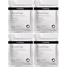 MASKOLOGY DETOXIFYING Professional Sheet Bubble Mask Pack of 4 | Charcoal Face Mask | Self-Foaming Face Sheet Mask Packs | 100% Plant Based | Bubble Sheet Mask |