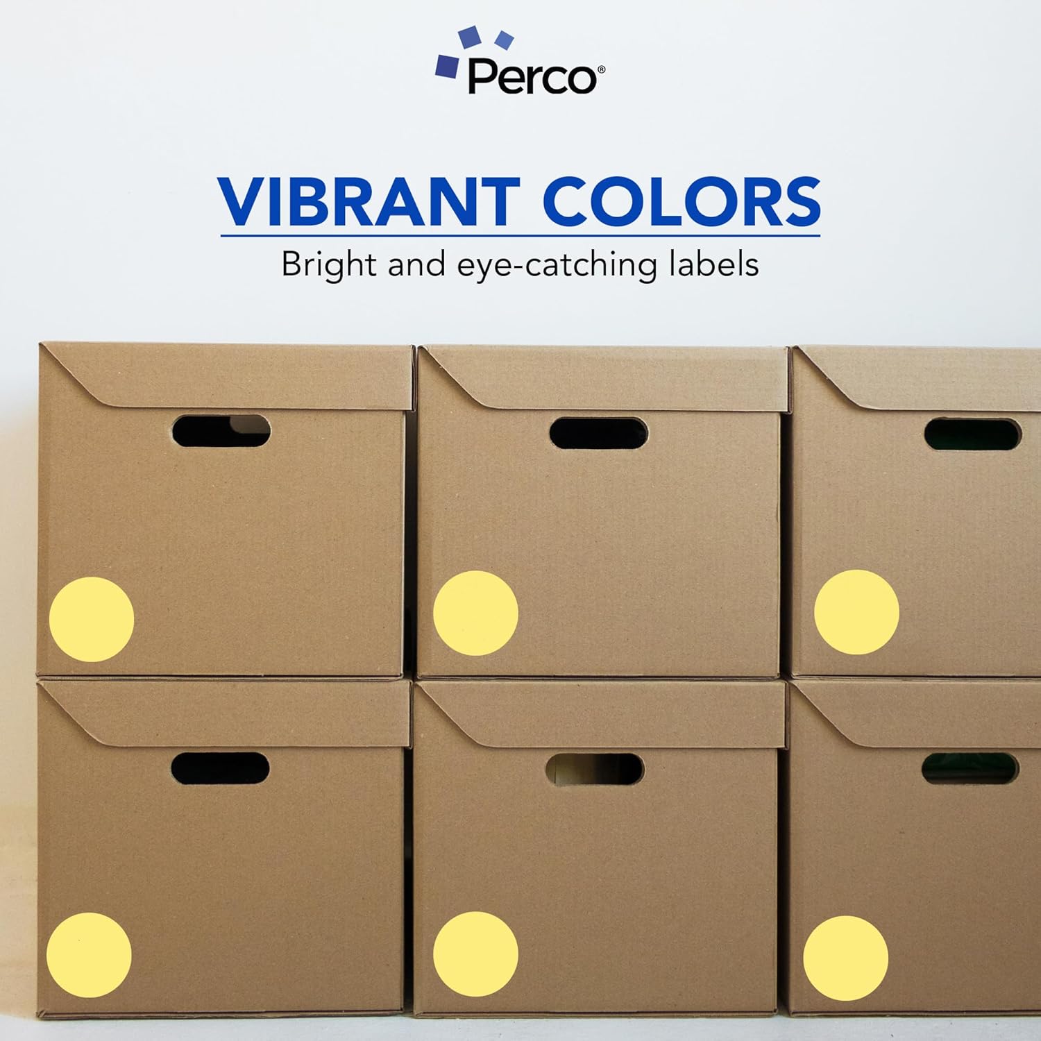 Perco Metallic Gold 3" Round Circle Dot Sticker Labels for Wedding Invitations - Multi-Roll Pack (3 Rolls, 500 Labels Each) - Permanent Adhesive, Vibrant Colors - Perforated for Easy Use, Made in USA