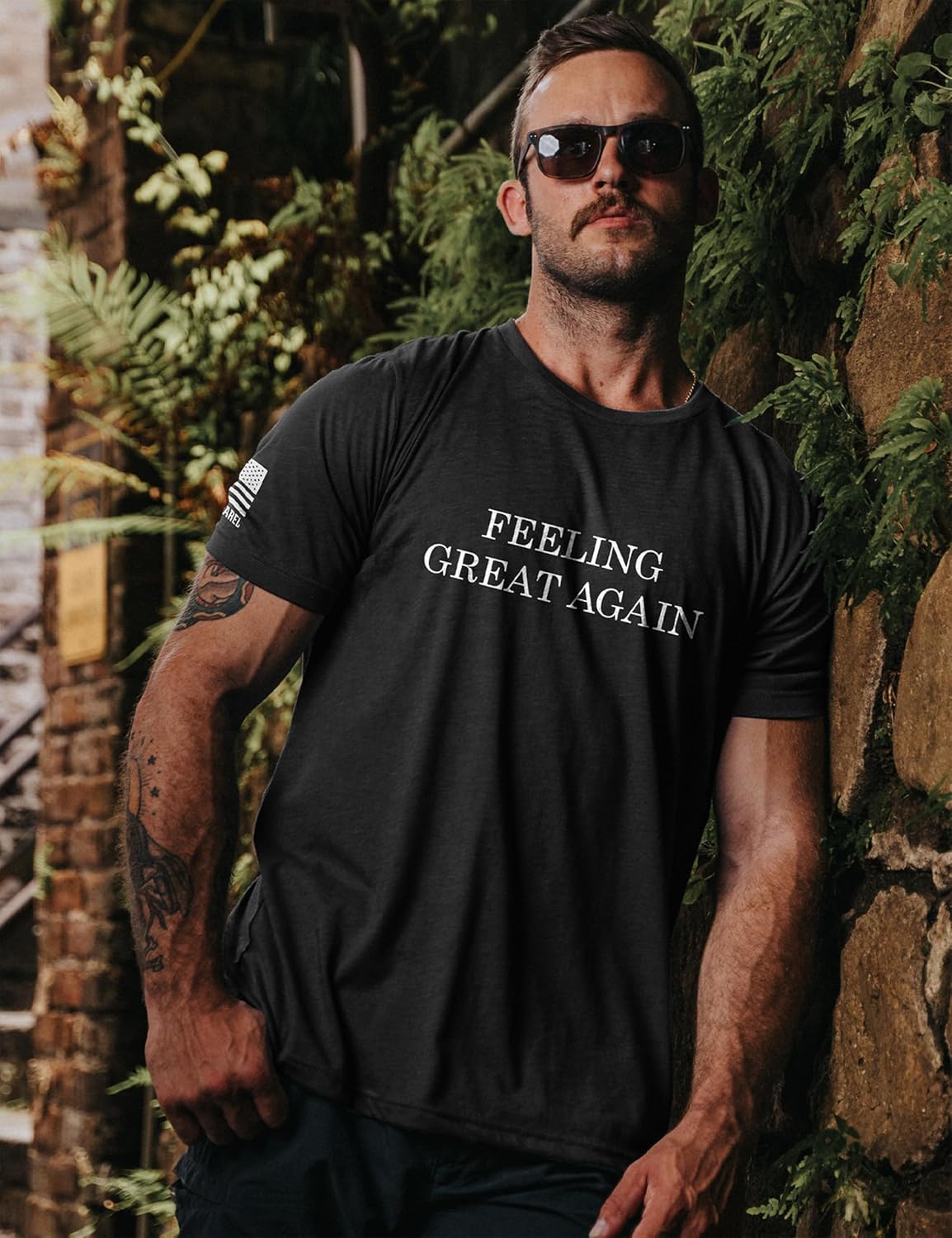 Nine Line Feeling Great Again T-Shirt, Patriotic Graphic Tee, American Pride Apparel, Veteran-Owned and Operated, Made in USA