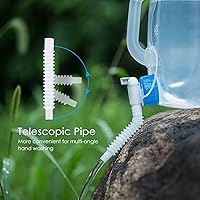 Vista 4 de Jarra plegable para almacenamiento de agua, 4×5.3 galones, sin BPA, para camping, senderismo, caravana al aire libre y emergencia, contenedor