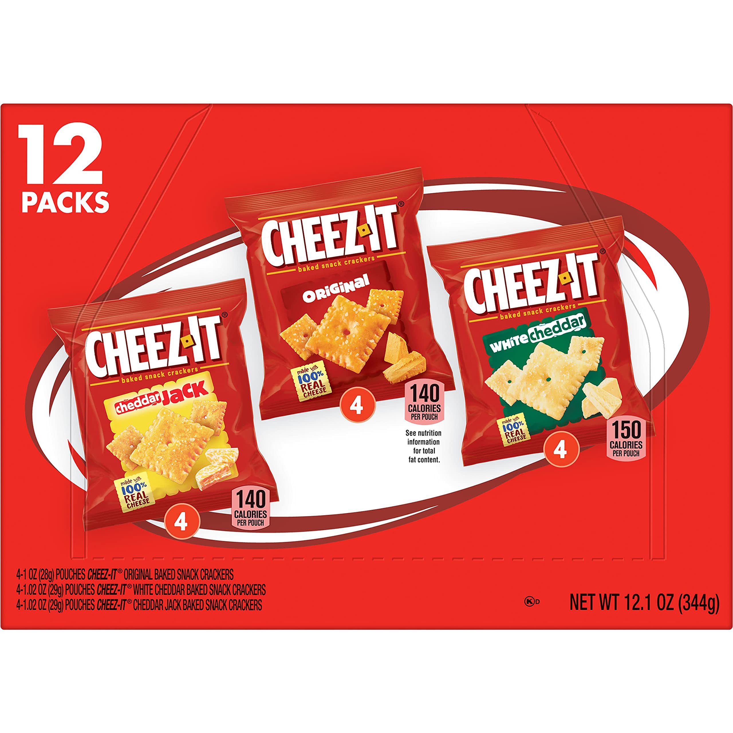 CheezIt Cheese Crackers, Baked Snack Crackers, Office and Kids Snacks