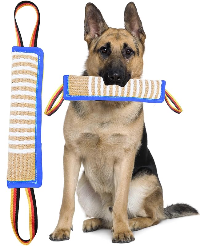 Brinquedo de Cabo para Cães com Almofada de Mordida em Linho Clysoru Fiag Blue, 1 unidade