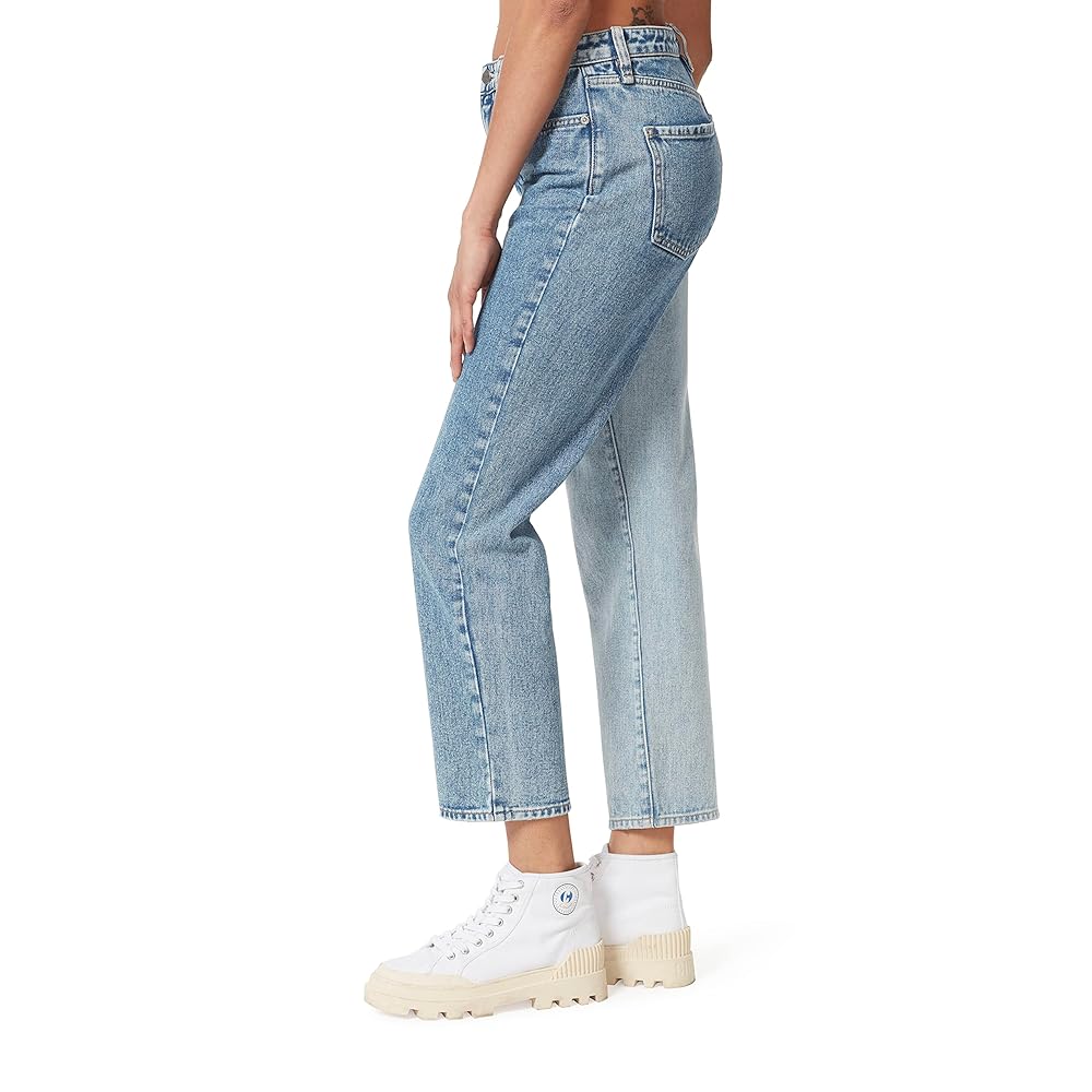 【COSYHARU】City Pop Straight Wide Denim Circus NY Women's High Rise Relaxed Straight Jean, Alter EGO