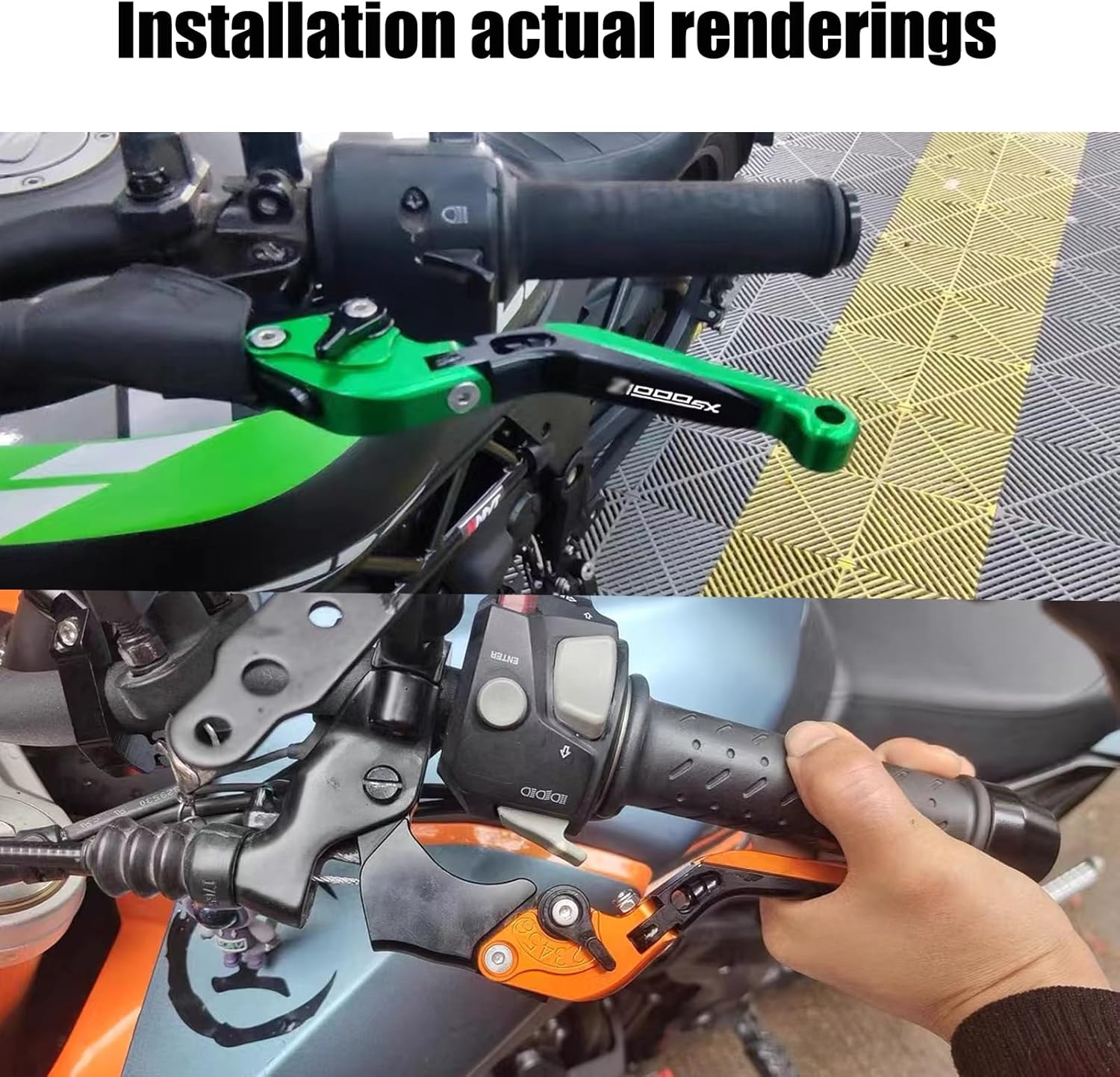 for Z1000SX Z1000 SX Ninja 1000SX 2011-2024 New Z1000 SX Motorcycle Parts CNC 6-Speed Adjustable Retractable Foldable Brake Clutch Lever (Titanium Black)