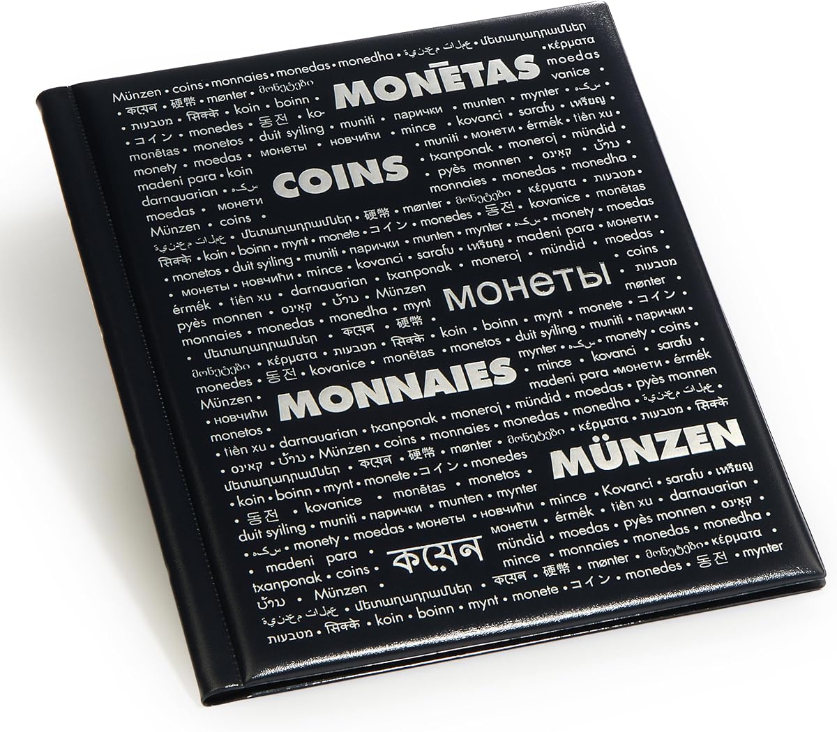 LEUCHTTURM - Álbum de monedas con 10 páginas integradas para almacenar y exhibir 200 soportes para monedas de 2"x2" (12" x 10" x 1/2")
