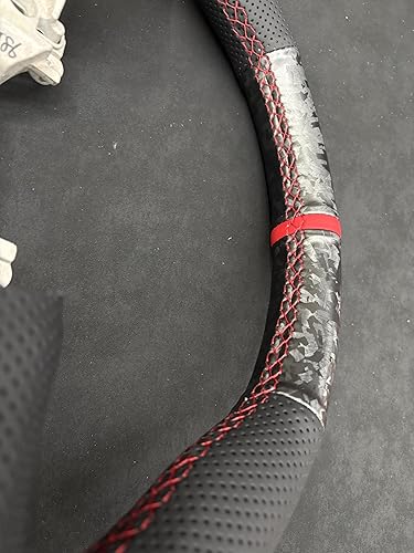 Vista 54 de Funda de volante de piel auténtica para Toyota Tacoma 2012-2020/Toyota Tundra/2010 2011 2012 2013 2014 2015 2016 2017 2018 2019 2020 Toyota 4 Piel