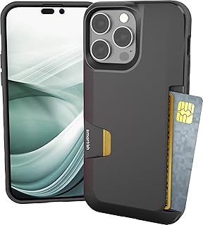 Smartish iPhone 14 Pro Max Wallet Case Card Holder, Wallet Slayer V1, Black